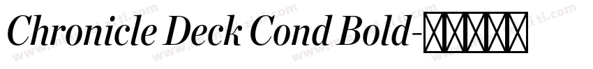 Chronicle Deck Cond Bold字体转换
